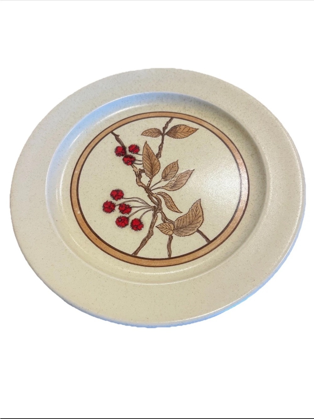 Anchor Hocking Ironstone Wild Cherry Dinner Plate MINT Mid Century Modern - Picture 2 of 4